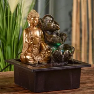 excellents soldes Zen’Light Fontaine D’intérieur Bouddha En Résine Avec éclairage Led – H25 Cm 10