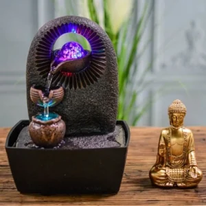 Réductions Zen’Light Fontaine D’intérieur Bouddha En Résine Avec éclairage Led – H25 Cm 18