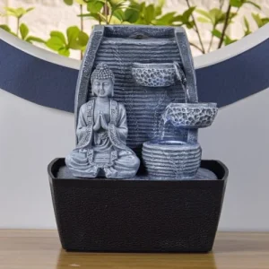 Top ventes Zen’Light Fontaine D’intérieur Bouddha En Résine Avec éclairage Led – H26 Cm 12