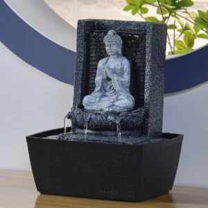 Zen’Light Fontaine D’intérieur Bouddha En Résine Avec éclairage Led – H26ccm Authentic Original licence 12