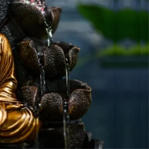 soldes pas cher Zen’Light Fontaine D’intérieur Bouddha En Résine Avec éclairage Led – H40 Cm 13