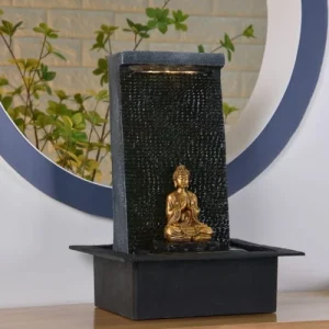 site soldes Zen’Light Fontaine D’intérieur Bouddha En Résine Avec éclairage Led – H42 Cm 9