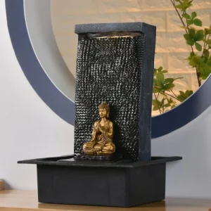 site soldes Zen’Light Fontaine D’intérieur Bouddha En Résine Avec éclairage Led – H42 Cm 11