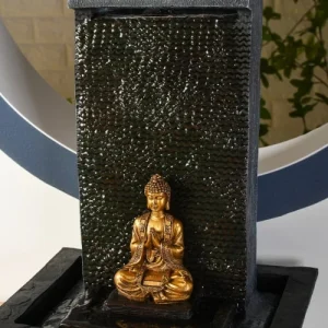 site soldes Zen’Light Fontaine D’intérieur Bouddha En Résine Avec éclairage Led – H42 Cm 15