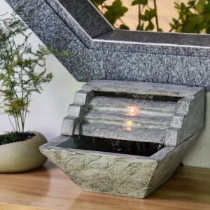 Zen’Light Fontaine D’intérieur Moderne En Résine Avec éclairage Led – H16 Cm achetez pas cher 13