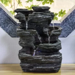 Achat Zen’Light Fontaine D’intérieur Nature En Résine Avec éclairage Led – H35 Cm 10