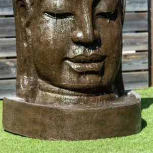 Wanda Collection Fontaine Mur D’eau Visage De Bouddha Brun H120cm en france 9