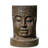 Wanda Collection Fontaine Mur D’eau Visage De Bouddha Brun H120cm en france 20