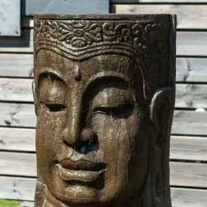 Wanda Collection Fontaine Mur D’eau Visage De Bouddha Brun H120cm en france 13