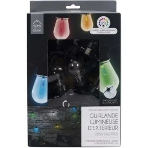 Satisfait ou Remboursé The Home Deco Factory Guirlande Extérieure 10 Ampoules Led 4,50 M Couleurs Changeantes 14