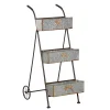 OUTSUNNY Jardinière Chariot Sur Pied 3 Niveaux Pliable Style Rural Chic pas cher 8