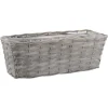 magasin france Aubry Gaspard Jardinière En Osier Gris Clair 50 Cm 20