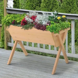 magasins pour OUTSUNNY Jardinière Sur Pieds Bois Massif Sapin L100cm 10