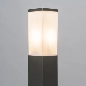 QAZQA Lampadaire Extérieur En Acier Inoxydable Anthracite vente luxe pas cher 16