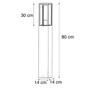 QAZQA Lampadaire Extérieur En Aluminium Noir pas cher en ligne 12