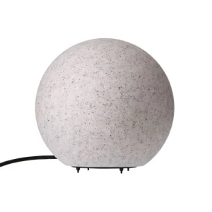 vente en ligne FORLIGHT Lampe D’extérieur En Forme De Boule En Plastique Gris Pierre 18