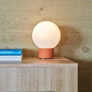 guranteed de qualité Lumisky Lampe De Table Touch Effet Beton Orange LED Terre Cuite Orange H 25 Cm 9