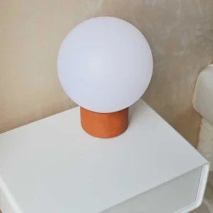 guranteed de qualité Lumisky Lampe De Table Touch Effet Beton Orange LED Terre Cuite Orange H 25 Cm 11