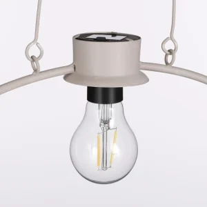 Satisfait ou Remboursé Luca Lighting Lampe Solaire Avec Pot En Métal Gris Clair 10