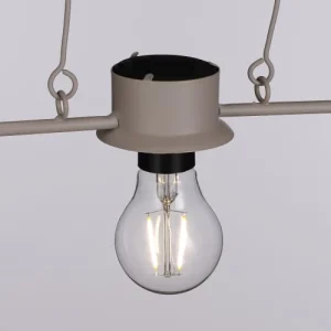 Satisfait ou Remboursé Luca Lighting Lampe Solaire Avec Pot En Métal Gris Clair 12