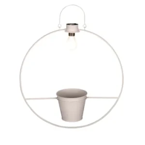 Satisfait ou Remboursé Luca Lighting Lampe Solaire Avec Pot En Métal Gris Clair 16