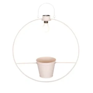 Satisfait ou Remboursé Luca Lighting Lampe Solaire Avec Pot En Métal Gris Clair 18