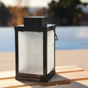 LUMI JARDIN Lanterne Magique 3D Solaire Verre Noir H24cm pas cher en ligne 10