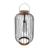 LUMI JARDIN Lanterne Solaire Cage Métal Noir H41cm pas cher 14