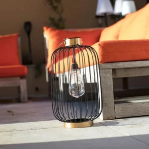 LUMI JARDIN Lanterne Solaire Cage Métal Noir H41cm pas cher 15