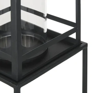 magasin Maisons Du Monde Lanterne Sur Pied En Verre Et Métal Noir 11