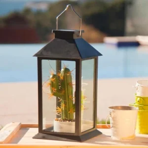 soldes en ligne LUMI JARDIN Lanterne Végétale Solaire Verre Noir H35cm 8