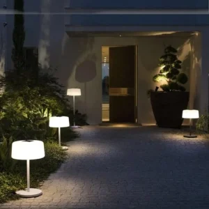 LES JARDINS – Lampadaire D’extérieur Led Rechargeable Et Solaire Avec marques de renommée 7