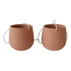 Top ventes Casatera Lot De 2 Pots Terre Cuite Suspendus Marron 22