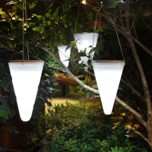 en promotion LUMI JARDIN Lot De 2 Suspensions Balises Solaires Plastique Transparent H27cm 8