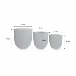 marque pas cher Alice’s Garden Lot De 3 Caches Pots, Vases En Plastique 16