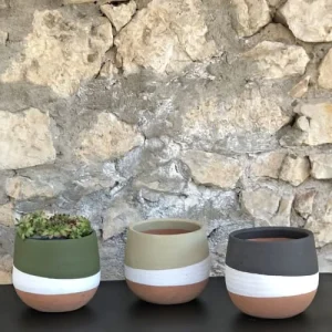 site pas cher Casatera Lot De 3 Pots En Terre Cuite Multicolore 10