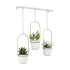 grande qualité Umbra Lot De 3 Pots Suspendus Triflora Plastique Blanc 19