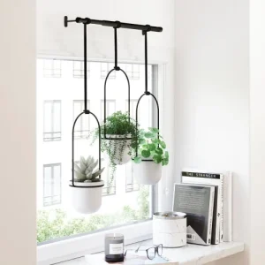 online boutique Umbra Lot De 3 Pots Suspendus Triflora Plastique Noir 10