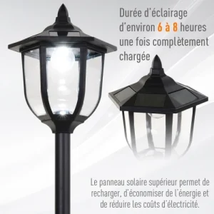 De super promotions disponibles OUTSUNNY Luminaire Extérieur Solaire 14