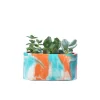 aux meilleurs prix Junny Mini Jardinière Tie&dye Béton Orange Et Turquoise 20