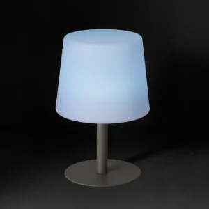 Oviala Mini Lampe Polyéthylène Taupe Pas Cher soldes France 10