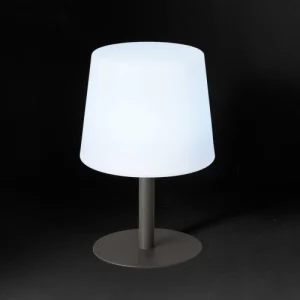 Oviala Mini Lampe Polyéthylène Taupe Pas Cher soldes France 12