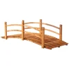 économies garanties OUTSUNNY Pont De Jardin – Pont De Bassin Avec Balustrade – Bois Sapin Pré-huilé 20