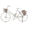 achat pas cher Maisons Du Monde Porte-plantes Vélo En Métal Gris Effet Vieilli 10