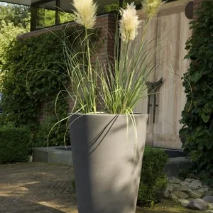 Serralunga Pot à Fleur En Résine Recyclable Gris Tourtelle D52cm SOLDES TOUT À 10