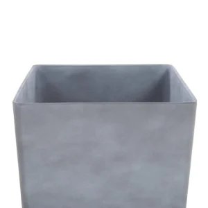 Beliani Pot De Fleurs Gris Carré 35×35 magasin en ligne 11