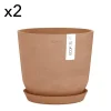 Ecopots Pots De Fleurs Avec Soucoupe Terracotta D25 – Lot De 2 magasin en ligne france 20