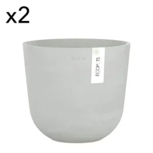 Ecopots Pots De Fleurs Bleu Gris D25 – Lot De 2 vente en ligne pas cher 8