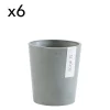 boutique paris Ecopots Pots De Fleurs Bleu Grey D14 – Lot De 6 20