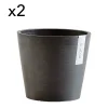 Ecopots Pots De Fleurs Noir D20 – Lot De 2 garantis authentique 19